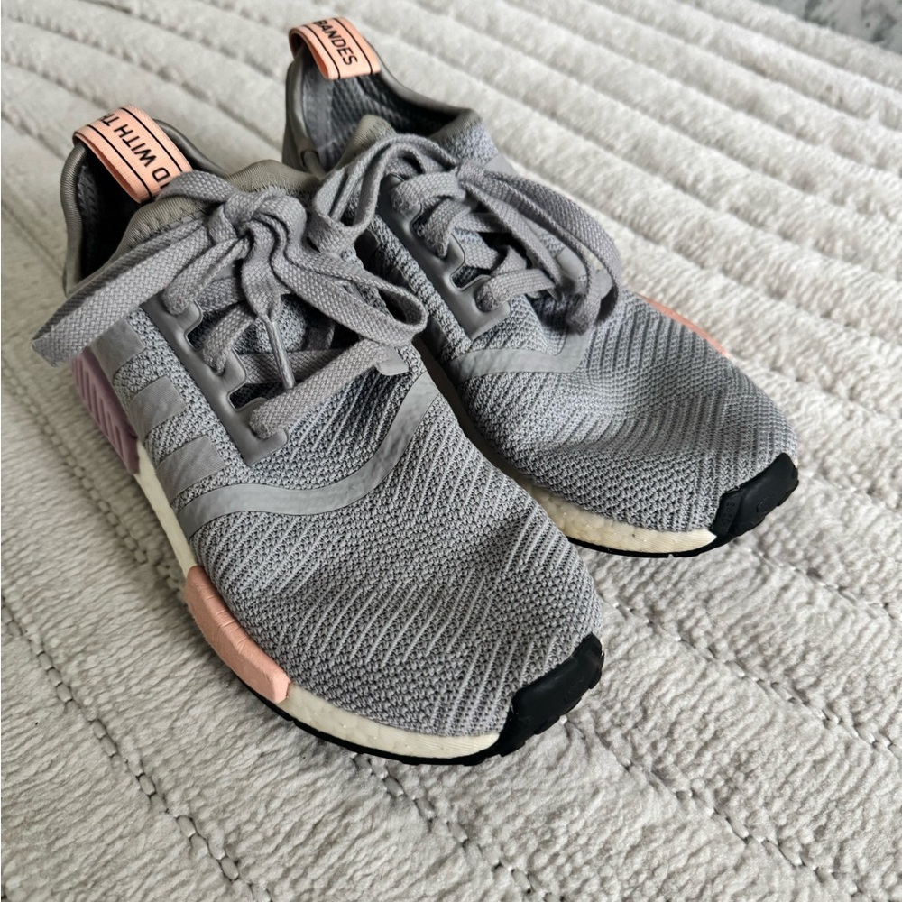 Adidas NMD R1 Grey Pink Women's Shoes - Picture 4 of 4